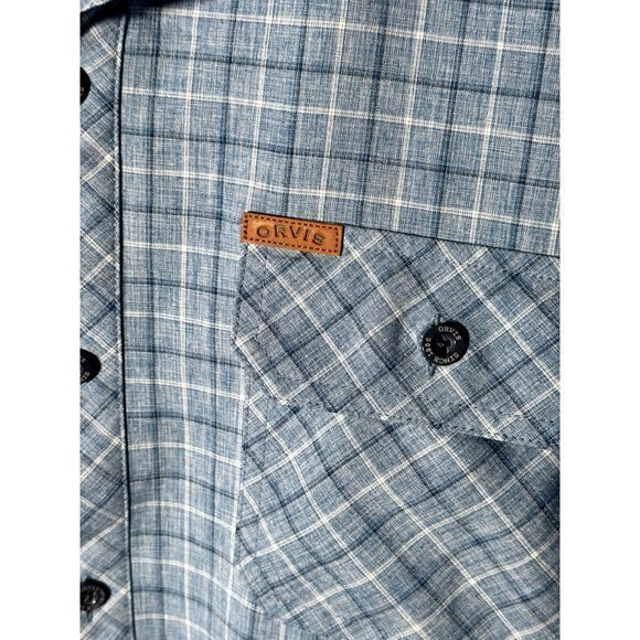 ORVIS MENS SHORT SLEEVE PLAID BUTTON‎ FRONT SHIRT (XXL) EUC GENTLY WORN G-98 - Picture 3 of 5